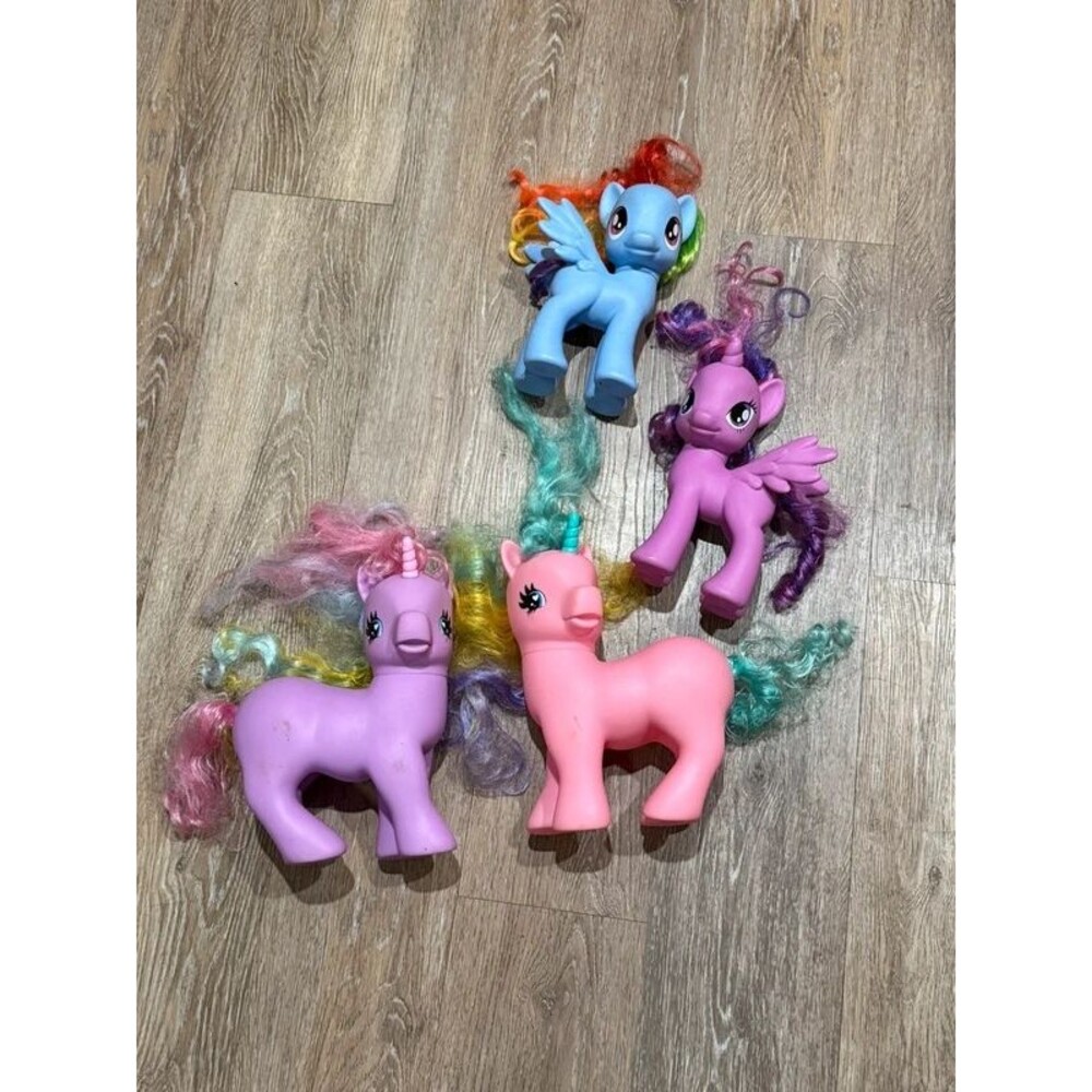 My Little Pony Lot 4 Rainbow Dash Twilight Sparkle Unicorn Pegasus Figure Toys